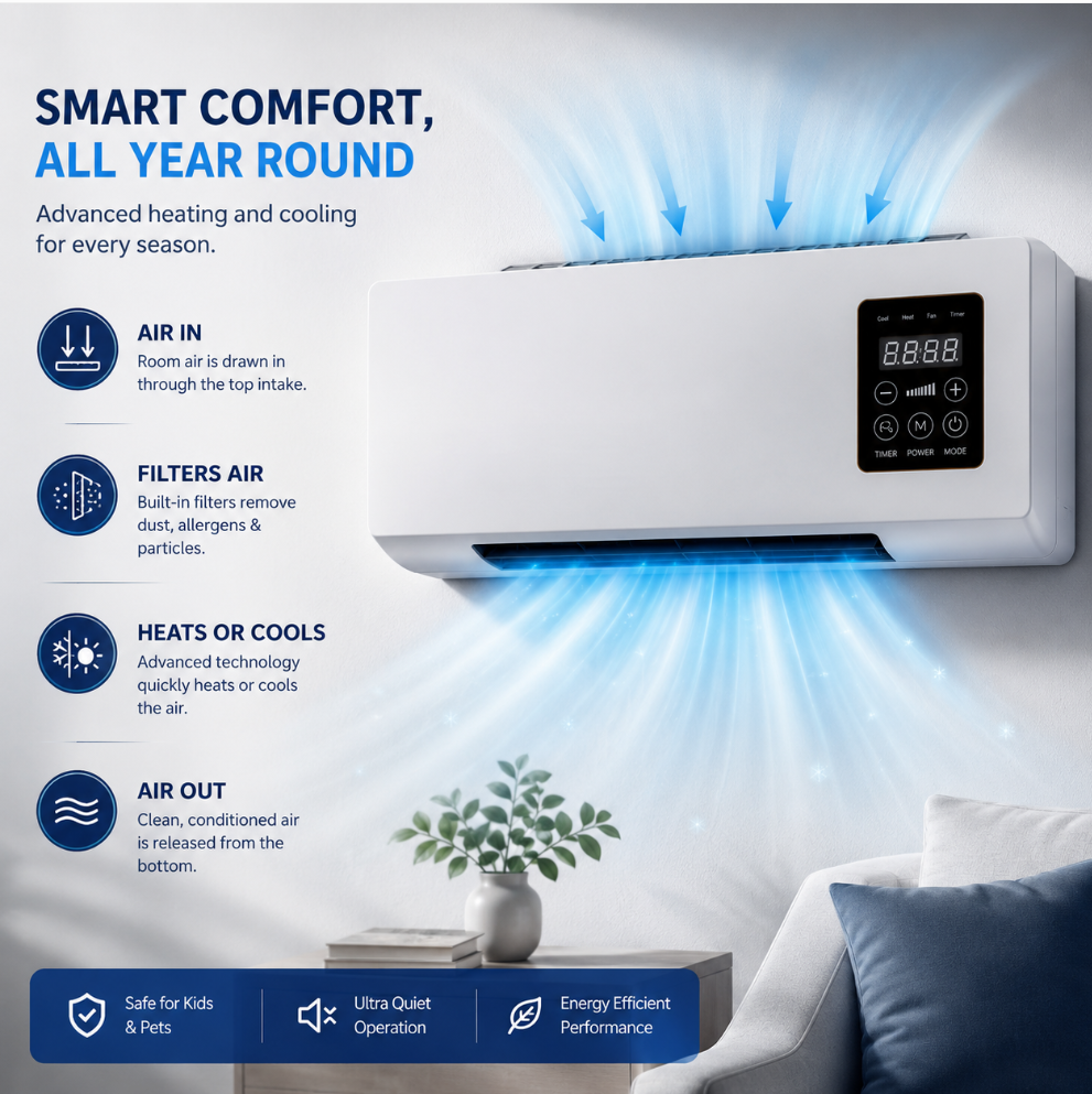 Portable Hose-Free Air Conditioner & Heater